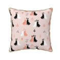 thumbnail image 1 of Fotbe White And Black Rabbit Pattern Velvet Decorative Throw Pillow Covers with Elegant Piping, Soft Plush Cushion Cover for Sofa, Bed, Car, Office-16"x16", 1 of 8