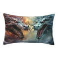 thumbnail image 1 of Fotbe White And Red Storm Dragon Pillow Cases - Envelope Closure - Luxury, Extra Soft, Cooling Pillow Covers - Wrinkle, Fade, Stain Resistant-16"x24", 1 of 8