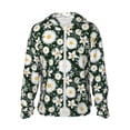 thumbnail image 1 of Fotbe White Daisies and Bee Men's Women's UPF 50+ Sun Protection Jacket Hooded Cooling Shirt with Pockets Hiking Outdoor Performance-Small, 1 of 9