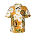 thumbnail image 1 of Fotbe White Floral And Butterflies Hawaiian Shirt For Men Unisex Summer Beach Casual Short Sleeve Cotton Linen Button Down Shirts-Small, 1 of 9