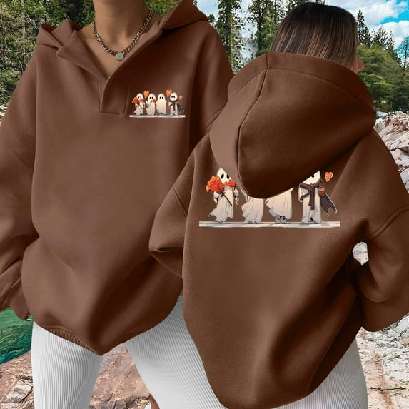 And Winter Fashion Printed Women's Hooded Sweatshirt Without Pockets Womens Sports Hoodie Color Sweatshirt for Women Women's Hooded Sweatshirt Sweat Shirts Women Women's Sweatshirts Large Hooded