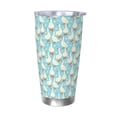 thumbnail image 1 of Fotbe White Geese and Flower Pattern 20 oz Tumbler Stainless Steel Vacuum Insulated Coffee Ice Cup Double Wall Travel Flask Leak-proof Coffee Cup-Without Straw, 1 of 8