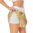 thumbnail image 1 of Fotbe White Ice Cream Womens High Waist Running Shorts Athletic Workout Quick Dry Shorts for Women with Pockets Gym Yoga Summer Shorts-Small, 1 of 9