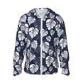 thumbnail image 1 of Fotbe White Leaves Men's Women's UPF 50+ Sun Protection Jacket Hooded Cooling Shirt with Pockets Hiking Outdoor Performance-Medium, 1 of 8