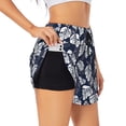 thumbnail image 1 of Fotbe White Leaves Womens High Waist Running Shorts Athletic Workout Quick Dry Shorts for Women with Pockets Gym Yoga Summer Shorts-Small, 1 of 9