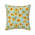 thumbnail image 1 of Fotbe White Polka Dot Sunflower A Pattern Velvet Decorative Throw Pillow Covers with Elegant Piping, Soft Plush Cushion Cover for Sofa, Bed, Car, Office-20"x20", 1 of 8
