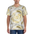 thumbnail image 1 of Fotbe White Rose Baseball Jersey Shirt for Men and Women, Casual Short Sleeves Button Down T-Shirt-Small, 1 of 9