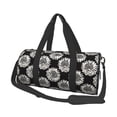 thumbnail image 1 of Fotbe White Sunflowers Pattern Foldable Sports Gym Bag with Wet Dry Pocket, Ultralight Travel Bag, Large Capacity Duffel Bag, Splash Proof Carry on Bag, Overnight Bag, Weekender Bag, 1 of 8
