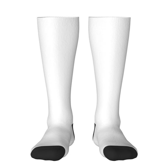 Fotbe White print Women's Men's Novelty Crew Socks Cotton Socks Knee High Socks for Walking,Running,Nurses,Pregnancy