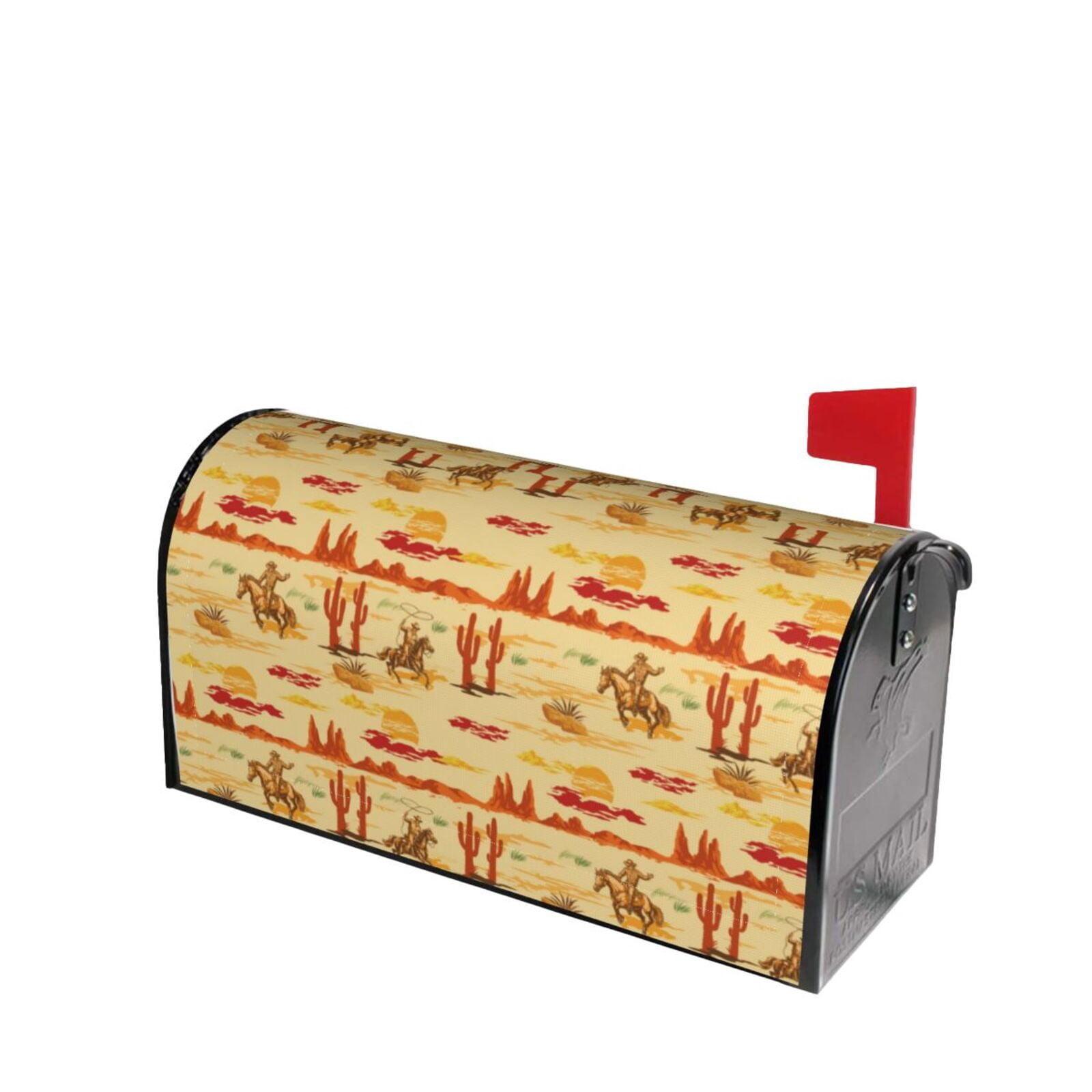 Fotbe Wild West Colorful Mailbox Covers Post Letter Box Cover Garden ...