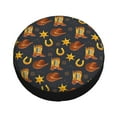 thumbnail image 1 of Fotbe Wild West Golden Horseshoe Spare Tire Cover Thickening Universal Fit for Jeep, Trailer, RV, SUV, Truck, Tough Tire Wheel Soft Cover-14 inch, 1 of 8