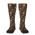 thumbnail image 1 of Fotbe Wild West Golden Horseshoe print Women's Men's Novelty Crew Socks Cotton Socks Knee High Socks for Walking,Running,Nurses,Pregnancy, 1 of 8