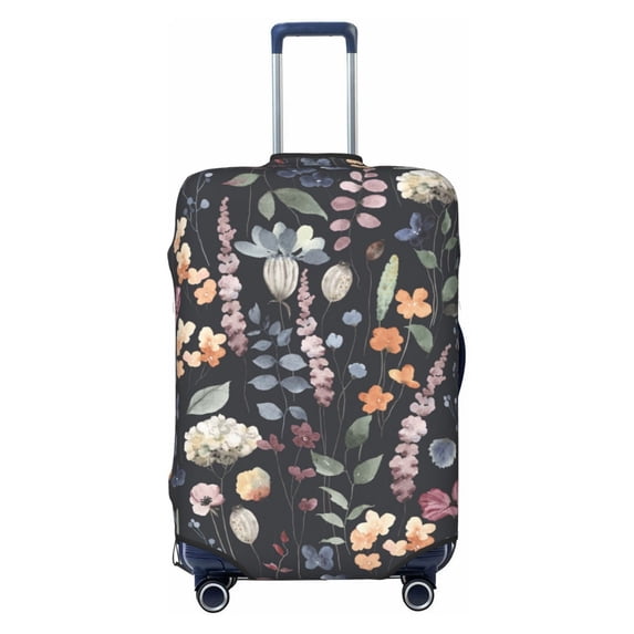 Fotbe Wildflower Watercolor 1 Luggage Cover Protector,Suitcase Protector,Scratch and Dirt Resistant,Fits 18-32 Inch Luggage-Small