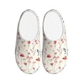 thumbnail image 1 of Fotbe Wildflower Watercolor 3 Pattern Women's Fuzzy Curly Fur Memory Foam Loafer Slippers Indoor Outdoor Slippers Winter Home Shoes-35/36, 1 of 7