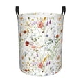 thumbnail image 1 of Fotbe Wildflower Watercolor Laundry Basket with Handles, Waterproof Large Laundry Hamper, Wash Bag for Corner Dorm, Rolling Laundry Basket with Handles-Medium, 1 of 8