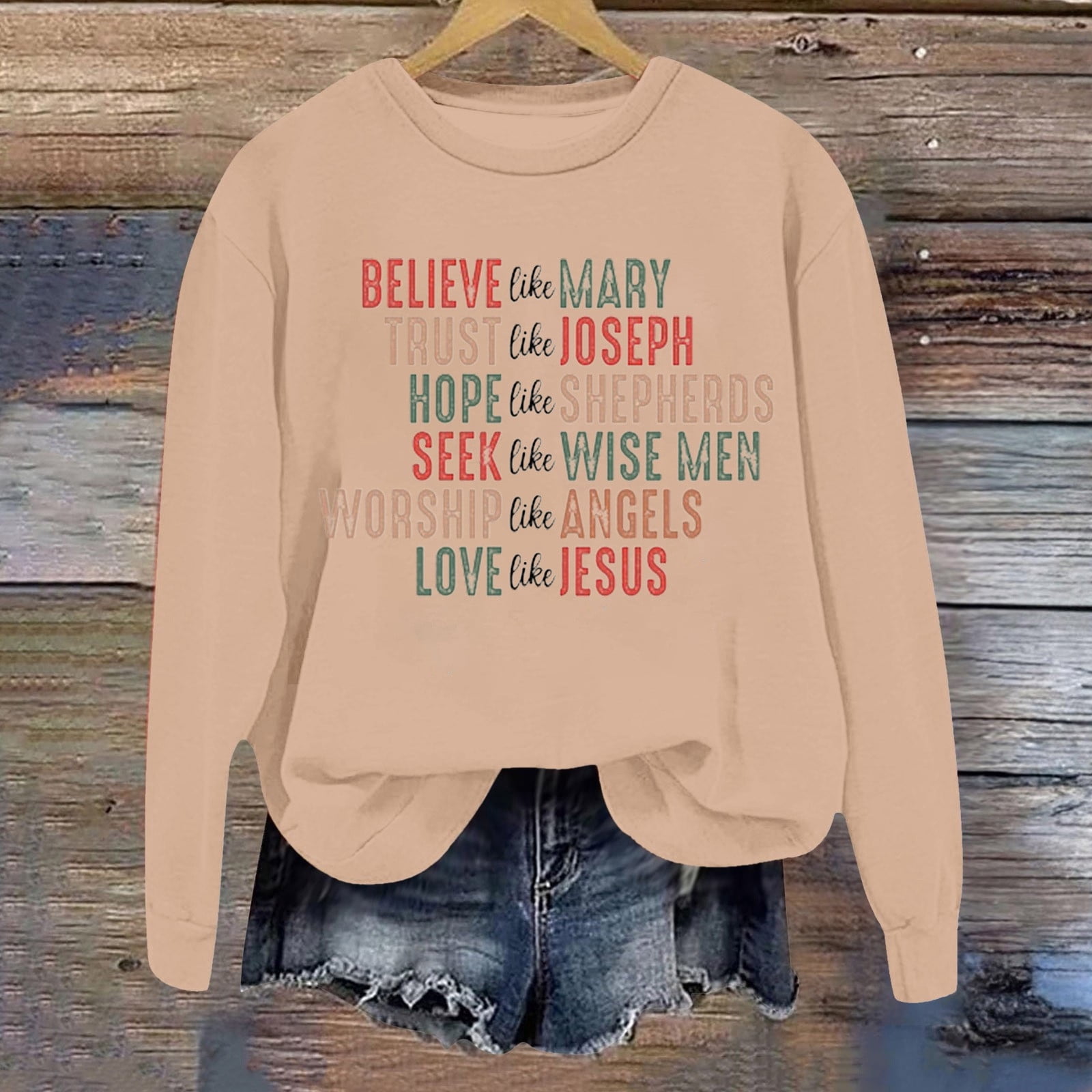 Women's Trendy Pullover Hoodie Letter Print Round Neck Top For Fall & Winter Cute Fashion Top Blouse Top Light Sweatshirt Fall Tunic Crop Set Junior Vintage Sweater Clothes Shopping Casual Top Dresses