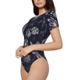 thumbnail image 1 of Fotbe Wildflowers And Dragonflies Women's Crew Neck Short Sleeves Bodysuit Tops Round Neck Slim Sleeveless Soft Comfortable Basic-X-Large, 1 of 7