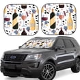 thumbnail image 1 of Fotbe Wine Bottles Glasses 2-Piece Car Windshield Sun Shade | Sun Blocker for Car Windshield | Foldable Automotive Interior Accessories for Sun Protection-Large, 1 of 7