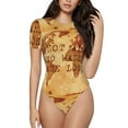 thumbnail image 1 of Fotbe Women Short Sleeve Bodysuit Round Neck Not All Those Who Wander Are Lost2 Bodysuit For Women Round Neck Scoop Neck Long Sleeve Stretch Tops Jumpsuit-Medium, 1 of 9