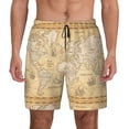 thumbnail image 1 of Fotbe World Map Men’s Swim Trunks Quick Dry Swim Shorts Board Shorts with Mesh Lining-XX-Large, 1 of 9
