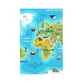 thumbnail image 1 of Fotbe World Map With Animals Landmarks Print Duplex Receptacle Wall Plate, 1-Gang 5.0" x3.0" Wall Outlet Covers, Dual Outlet Faceplates Covers, Color-matched Screws Included-Style V, 1 of 6