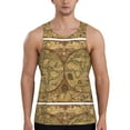thumbnail image 1 of Fotbe World Map1 Pattern Men's Quick Dry Workout Tank Top Gym Muscle Tee Fitness Bodybuilding Sleeveless T Shirt Breathable Workout Shirt-Large, 1 of 9