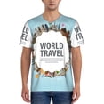 thumbnail image 1 of Fotbe World Travel Baseball Jersey Shirt for Men and Women, Casual Short Sleeves Button Down T-Shirt-XX-Large, 1 of 9