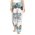 thumbnail image 1 of Fotbe World Travel Women's Pajama Pants,Sleepwear Pants,Pj Bottoms Drawstring And Pockets-Small, 1 of 9
