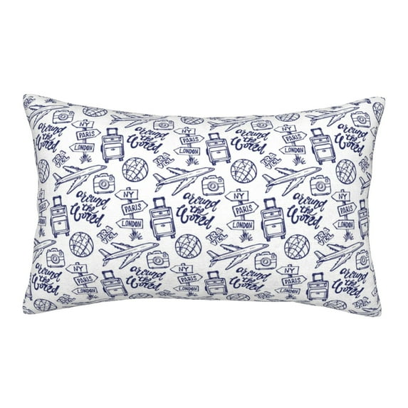 Fotbe World Travel2 Pillow Cases - Envelope Closure - Luxury, Extra Soft, Cooling Pillow Covers - Wrinkle, Fade, Stain Resistant-20"x30"