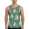 thumbnail image 1 of Fotbe Yachts And Buoys Pattern Men's Quick Dry Workout Tank Top Gym Muscle Tee Fitness Bodybuilding Sleeveless T Shirt Breathable Workout Shirt-4X-Large, 1 of 9