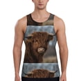 thumbnail image 1 of Fotbe Yak Pattern Men's Quick Dry Workout Tank Top Gym Muscle Tee Fitness Bodybuilding Sleeveless T Shirt Breathable Workout Shirt-, 1 of 9