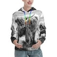 thumbnail image 1 of Fotbe Yak Pattern Womens Long Sleeve Hoodie, Pullover Hooded Sweatshirt, Kangaroo Pocket Hoodie with Eye-catching Drawstrings-Small, 1 of 7