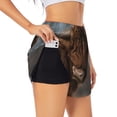 thumbnail image 1 of Fotbe Yak Womens High Waist Running Shorts Athletic Workout Quick Dry Shorts for Women with Pockets Gym Yoga Summer Shorts-, 1 of 9