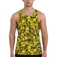 thumbnail image 1 of Fotbe Yellow Butterflies Pattern Men's Quick Dry Workout Tank Top Gym Muscle Tee Fitness Bodybuilding Sleeveless T Shirt Breathable Workout Shirt-4X-Large, 1 of 9