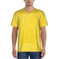 thumbnail image 1 of Fotbe Yellow Glitter Baseball Jersey Shirt for Men and Women, Casual Short Sleeves Button Down T-Shirt-3X-Large, 1 of 9