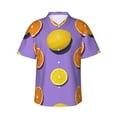 thumbnail image 1 of Fotbe Yellow Lemon And Orange Hawaiian Shirt For Men Unisex Summer Beach Casual Short Sleeve Cotton Linen Button Down Shirts-X-Large, 1 of 9