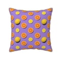 thumbnail image 1 of Fotbe Yellow Lemon And Orange Pattern Velvet Decorative Throw Pillow Covers with Elegant Piping, Soft Plush Cushion Cover for Sofa, Bed, Car, Office-18"x18", 1 of 8