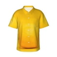 thumbnail image 1 of Fotbe Yellow Lemon Hawaiian Shirt For Men Unisex Summer Beach Casual Short Sleeve Cotton Linen Button Down Shirts-Large, 1 of 9