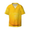 thumbnail image 1 of Fotbe Yellow Lemon print Short Sleeve Button Down Shirts for Men Casual Summer Beach Wrinkle Free Shirt-Large, 1 of 7