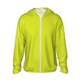 thumbnail image 1 of Fotbe Yellow Men's Women's UPF 50+ Sun Protection Jacket Hooded Cooling Shirt with Pockets Hiking Outdoor Performance-Large, 1 of 9