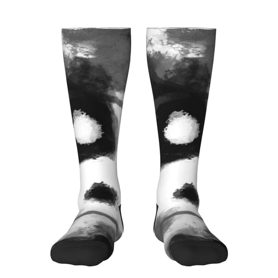 Fotbe Yin And Yang print Women's Men's Novelty Crew Socks Cotton Socks Knee High Socks for Walking,Running,Nurses,Pregnancy