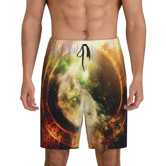 Fotbe Yin Yang 1 Pajama Shorts for Men, Men's Pajama Bottoms, Sleepwear,Short Pajama Pants-X-Large