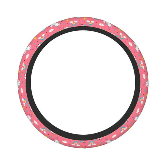 Fotbe Yoga Unicorn Steering Wheel Cover Universal 15 in Car Accessories for Men Women,Steering Wheel Protector Comfortable Protective Case for SUV Sedan Decor