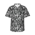 thumbnail image 1 of Fotbe Zebra Hawaiian Shirt for Men Unisex Summer Beach Casual Short Sleeve Cotton Linen Button Down Shirts-Medium, 1 of 9