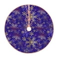 thumbnail image 1 of Fotbe blue purple Snowflake Pattern Christmas Tree Skirt, Tree Skirts Plush Christmas Decorations, Christmas Tree Skirts Xmas Decorations Holiday Party Decor-48", 1 of 6