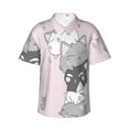 thumbnail image 1 of Fotbe cat Pattern Hawaiian Shirt for Men Unisex Summer Beach Casual Short Sleeve Cotton Linen Button Down Shirts,3X-Large, 1 of 7