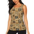 thumbnail image 1 of Fotbe coffee Stamps Womens Loose Fit Casual Flowy Slim-Fit Tank Tops Athletic Round Neck Trendy Sleeveless Summer Tops for Gym and Yoga-Small, 1 of 7