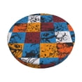 thumbnail image 1 of Fotbe colorful plaid Dinosaur Stool Covers Round,Waterproof Round Bar Stool Covers Bar Chair Covers Washable Stool Cushion Slipcover for 12-14 Inch Chair-12 inch, 1 of 7