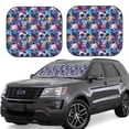 thumbnail image 1 of Fotbe cool Skull colorful 2-Piece Car Windshield Sun Shade | Sun Blocker for Car Windshield | Foldable Automotive Interior Accessories for Sun Protection-Small, 1 of 7