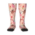 thumbnail image 1 of Fotbe cow bull with flower and heart print Women's Men's Novelty Crew Socks Cotton Socks Knee High Socks for Walking,Running,Nurses,Pregnancy, 1 of 6